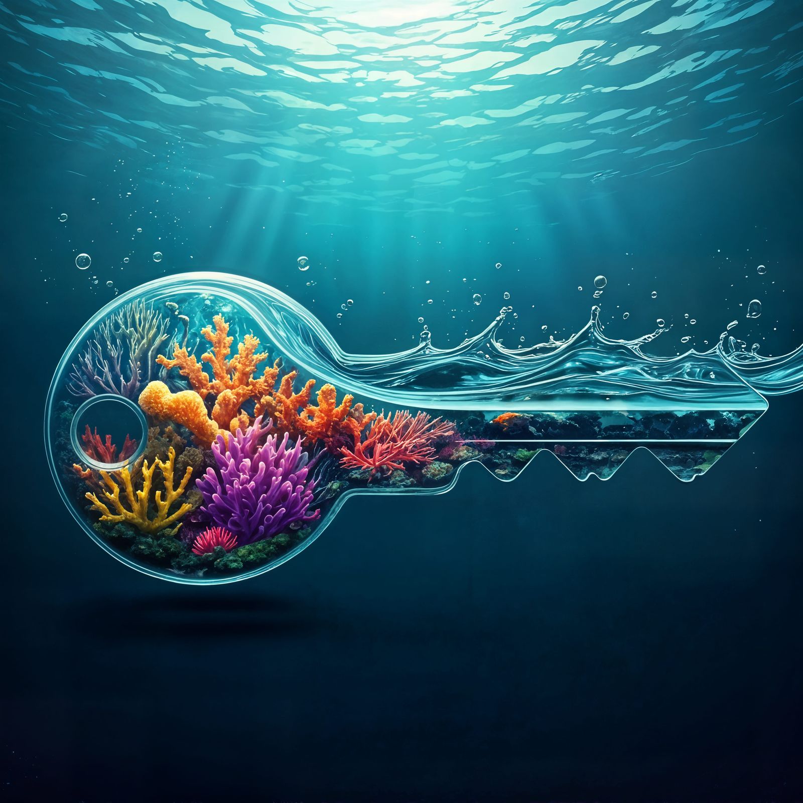 Falling into the ocean...