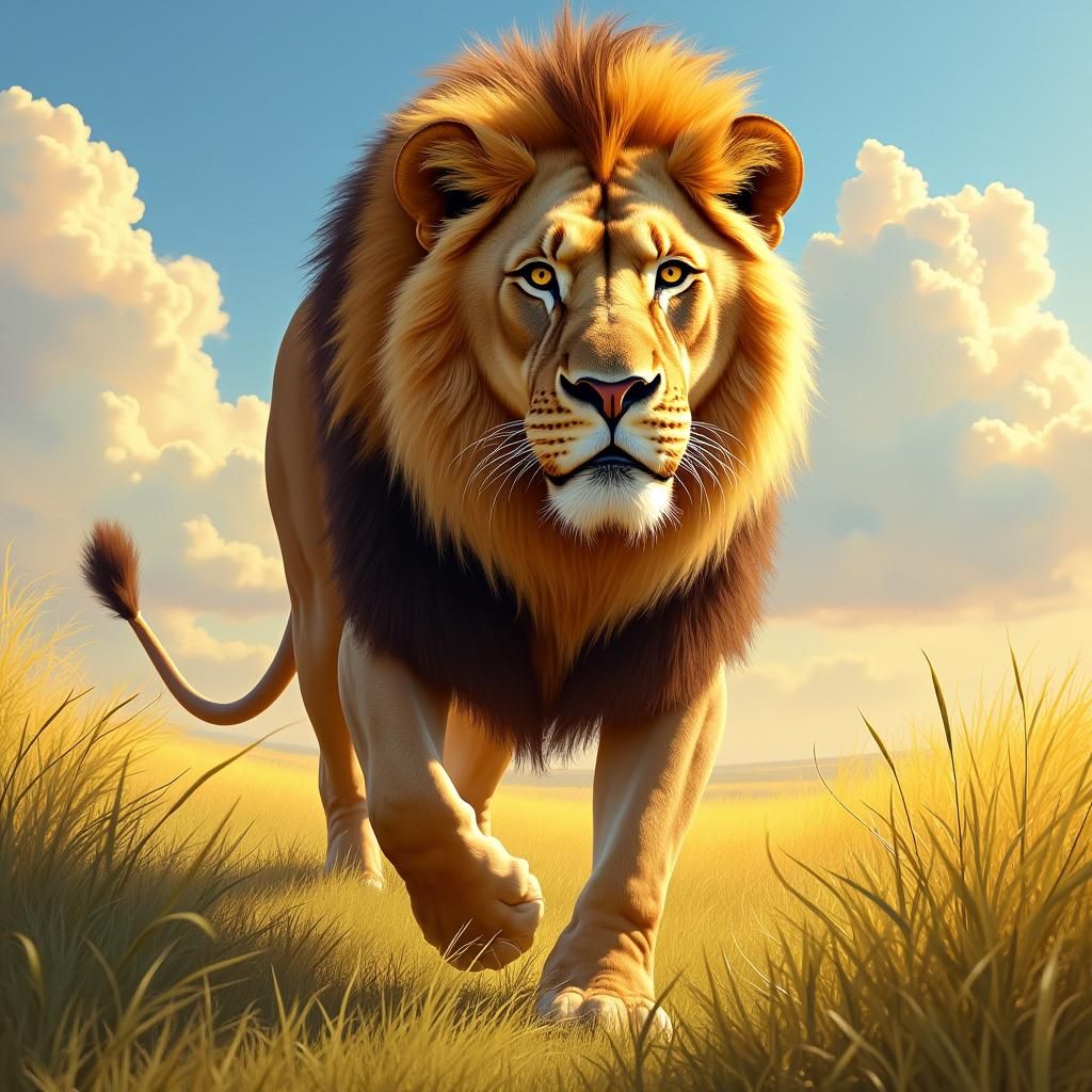 Fierce Lioness Gaze in Hyper-Realistic Splash Art