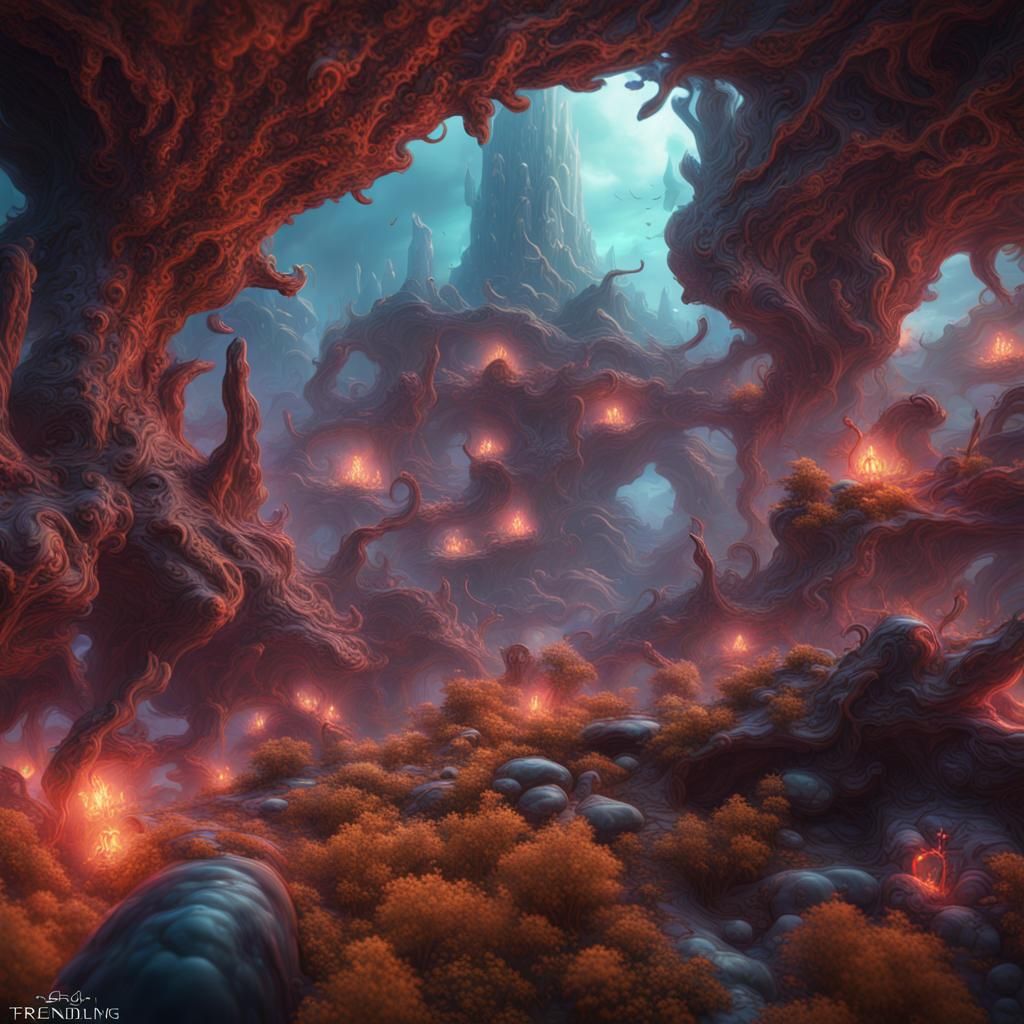 Amoeba Aura: Detailed Matte Painting