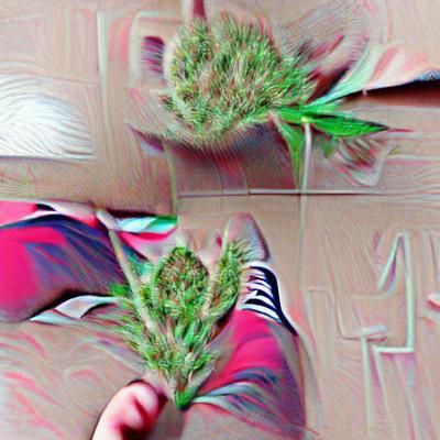 Close-Up of Marijuana Leaves