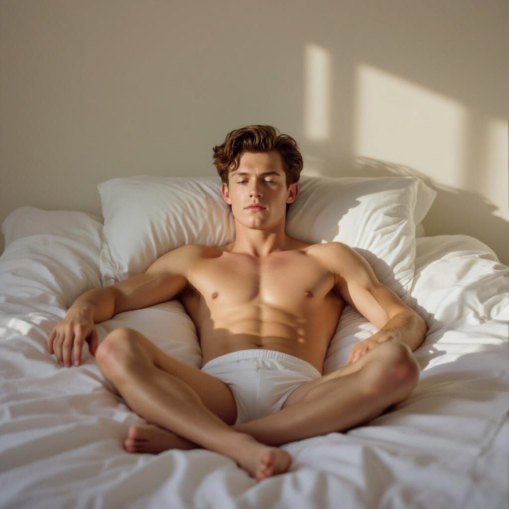 Man in Underwear: Intimate Portrait in Fashion Style