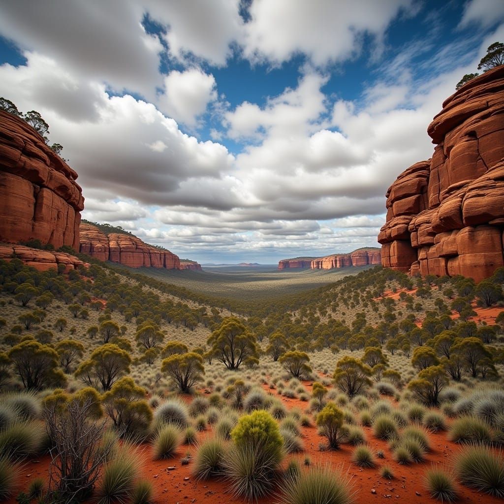Australian Landscape in Painterly Style