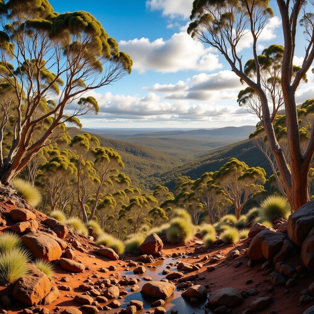 Painterly Australian Outback Landscape