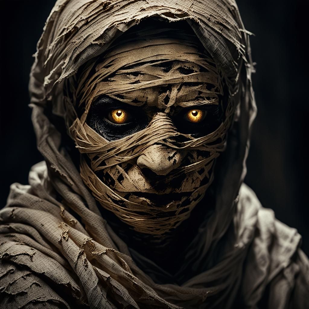 The Mummy Rises: Dark Fantasy Portrait