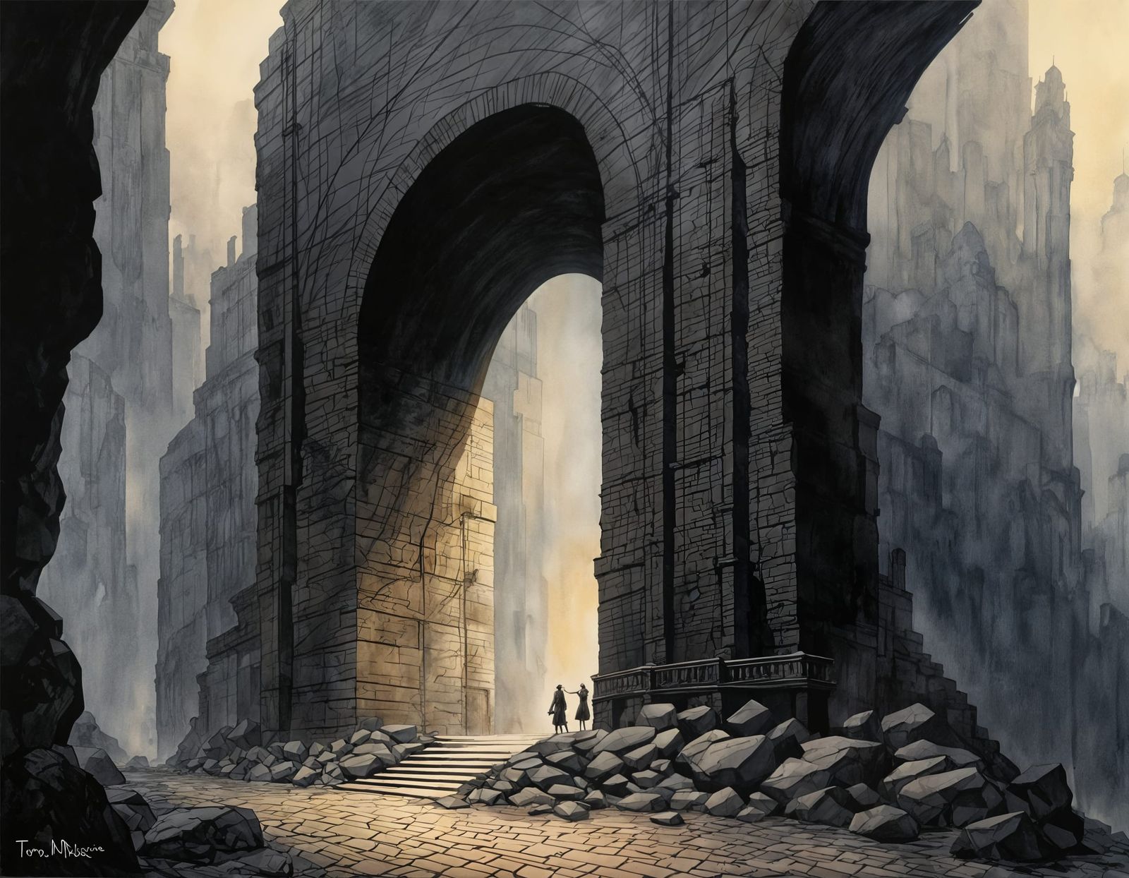 Dark Art Deco Interior of Moira Mines