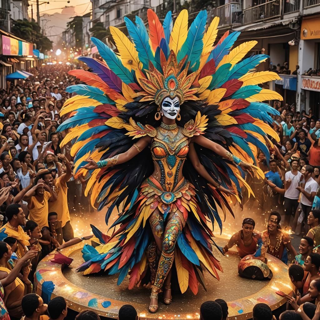 Rio Carnival: Vibrant Street Art in Fauvist Style