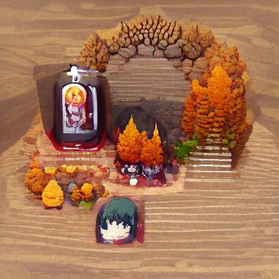 Autumn Forest Shrine: A Photorealistic Landscape