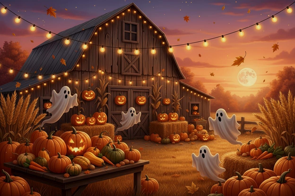 Whimsical Autumn Harvest Festival at Twilight