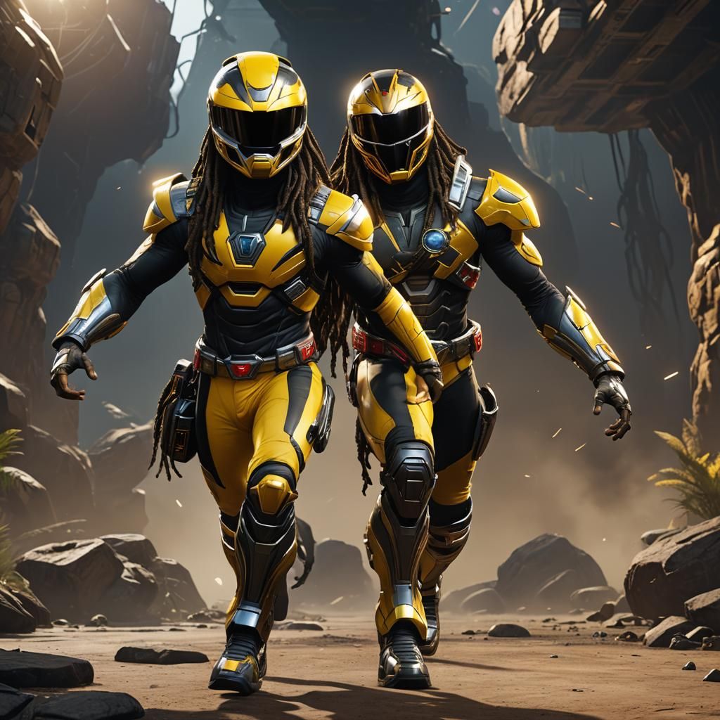 Black Space Ranger with Dreadlocks: 3D Game Cinematic