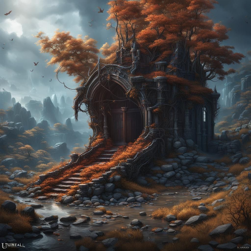 Fantastical Broken Leg: Detailed Matte Painting