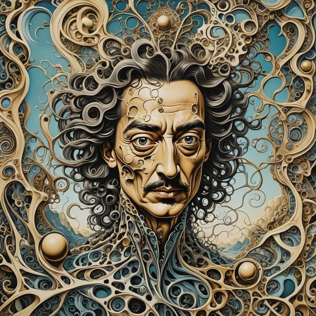 Surreal Zentangle Pattern in Dali Style