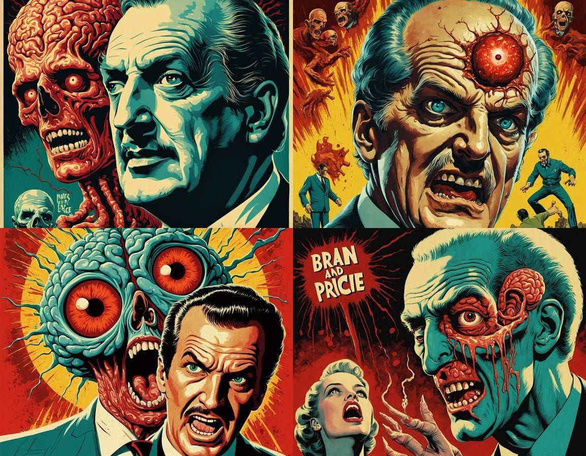 Vintage B-Movie Horror Poster: Dr Phibes Lobotomy