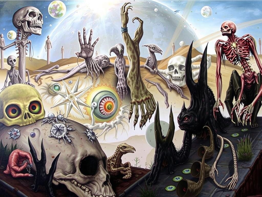 Surreal Steampunk Planet X in Asylum Visions