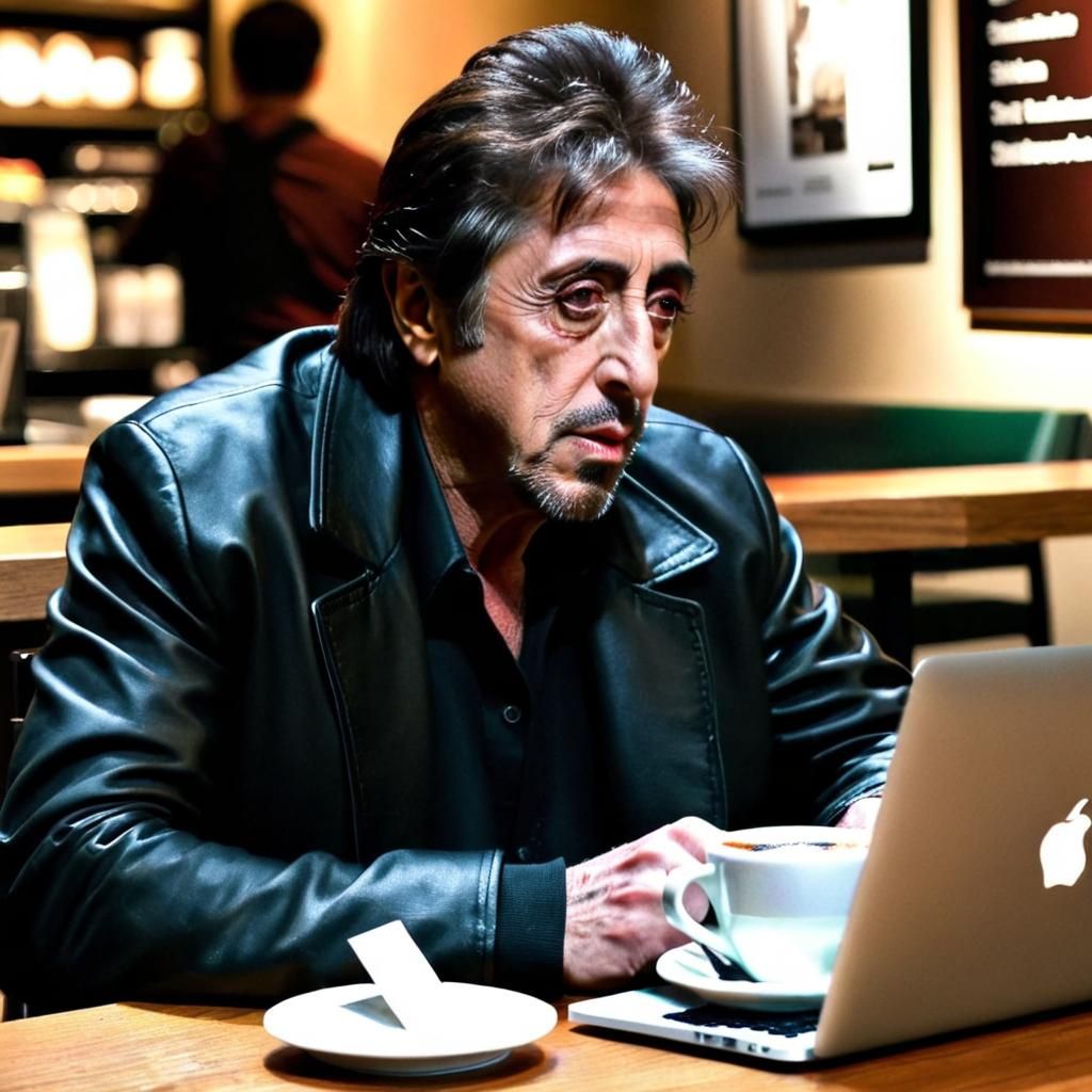 Al Pacino at Starbucks: A Candid AI Portrait