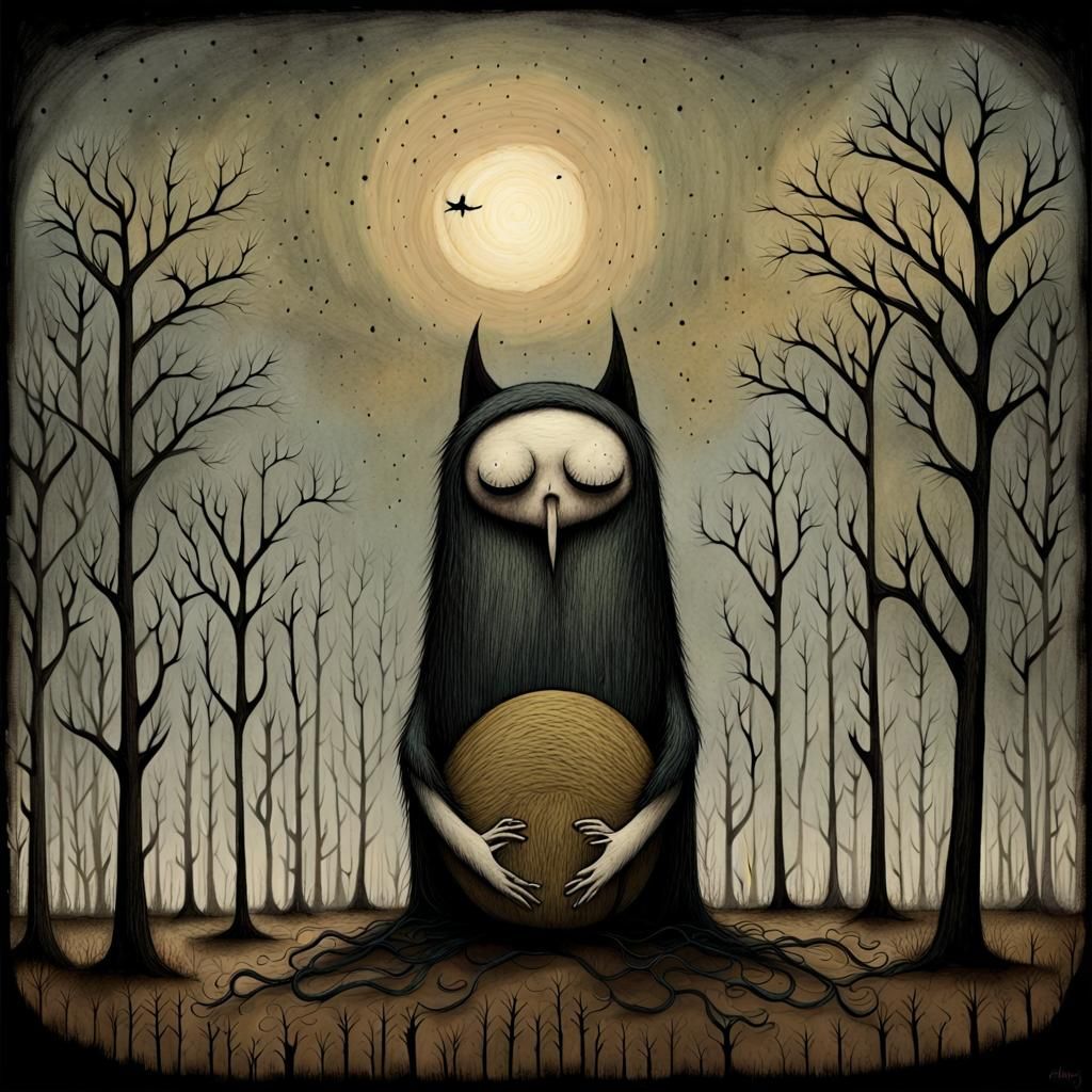 Surreal Painting of Despair and Anguish