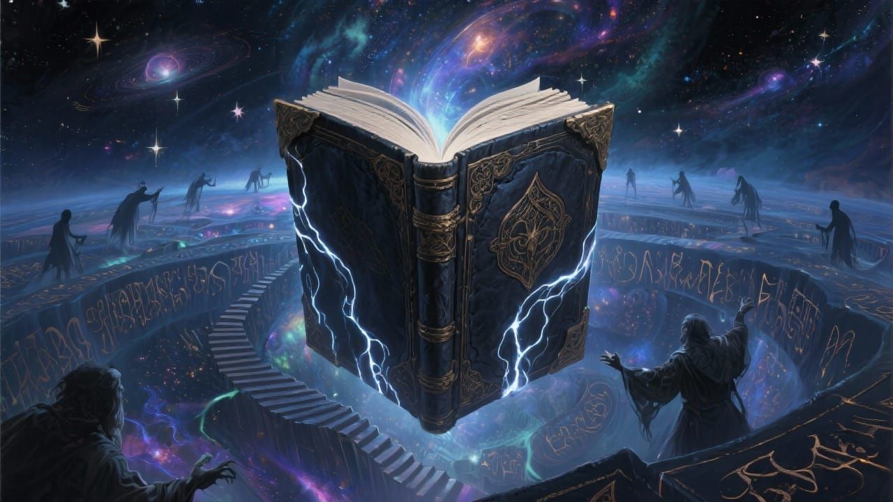 Mystical Codex in Void: Rewriting Runes & Cosmic Discovery