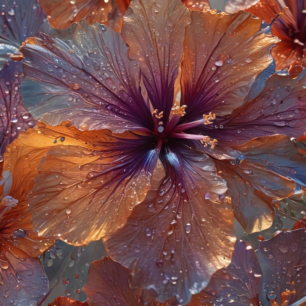 glass hibiscus