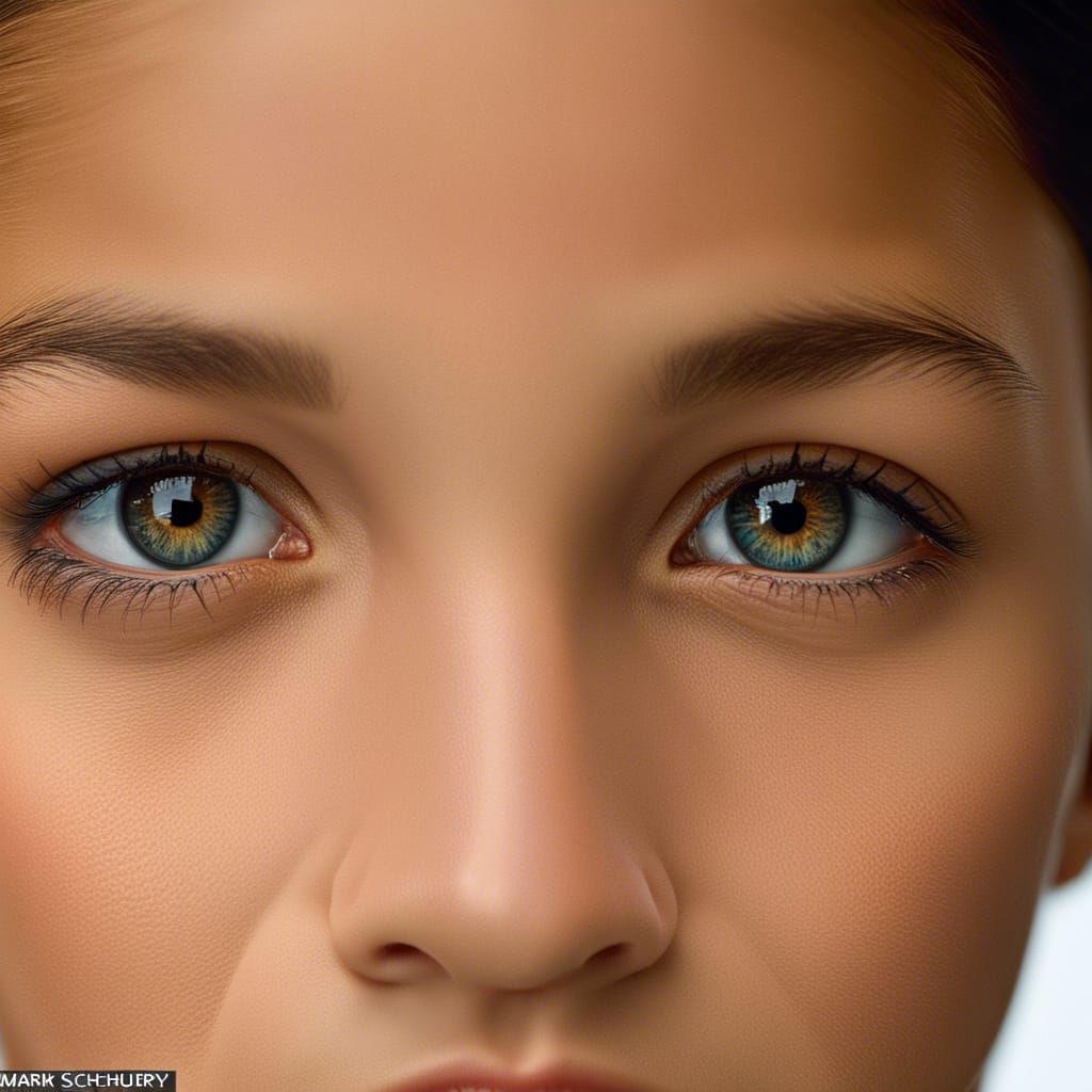 Professional Close-Up Portrait of an Independent Girl