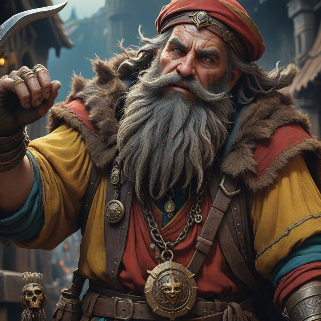 Cruel Merchant: Detailed Fantasy Concept Art