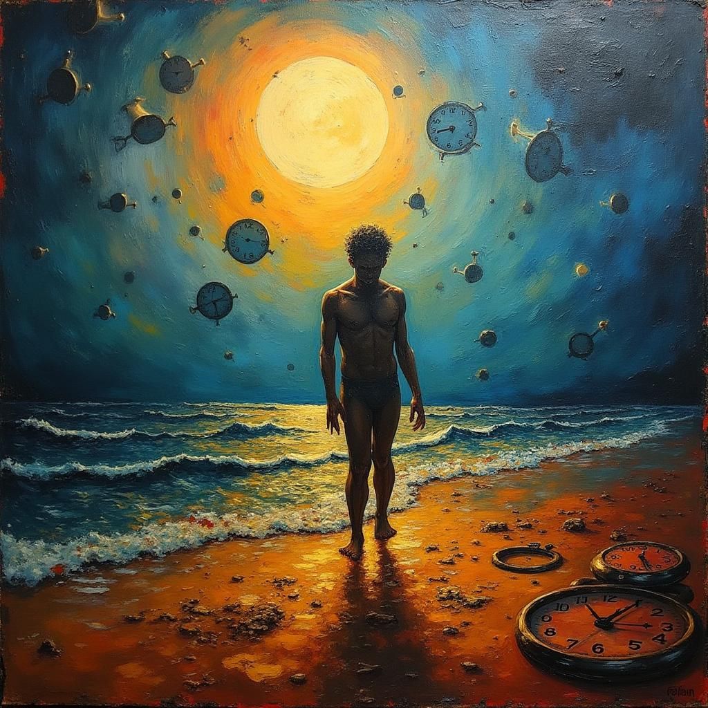 Dreamscape Insomnia: A Surrealist Vision in Neo-Expressionis...