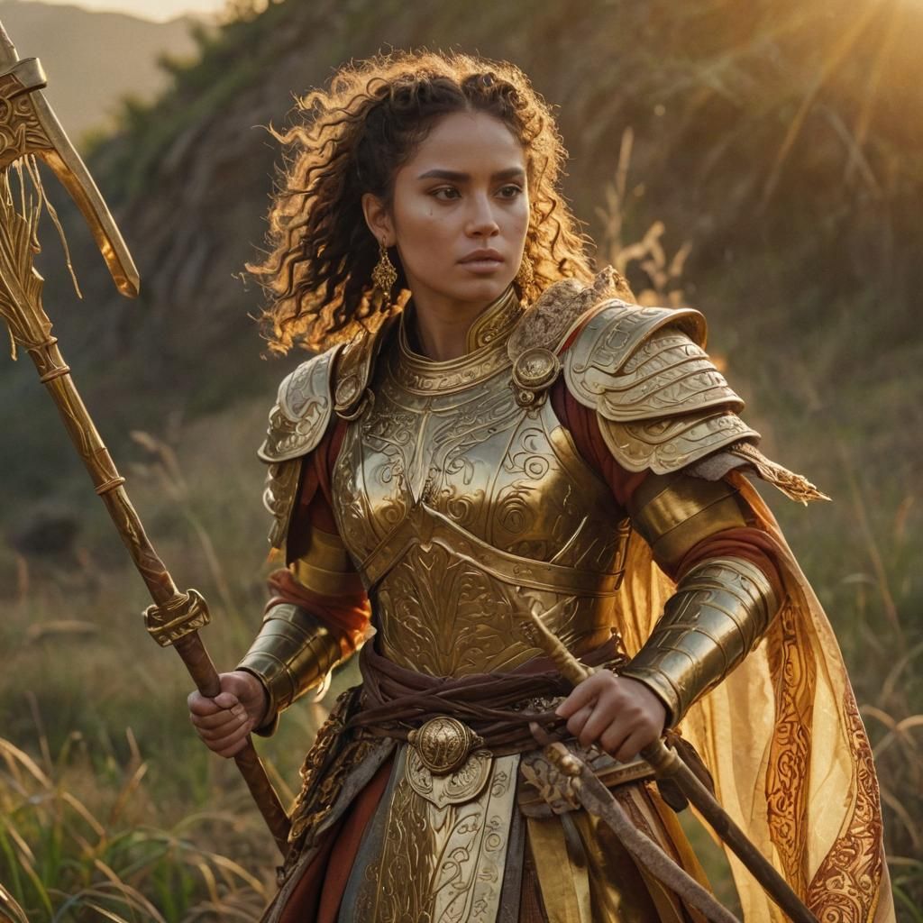 Divine Warrior Basks in Golden Glory