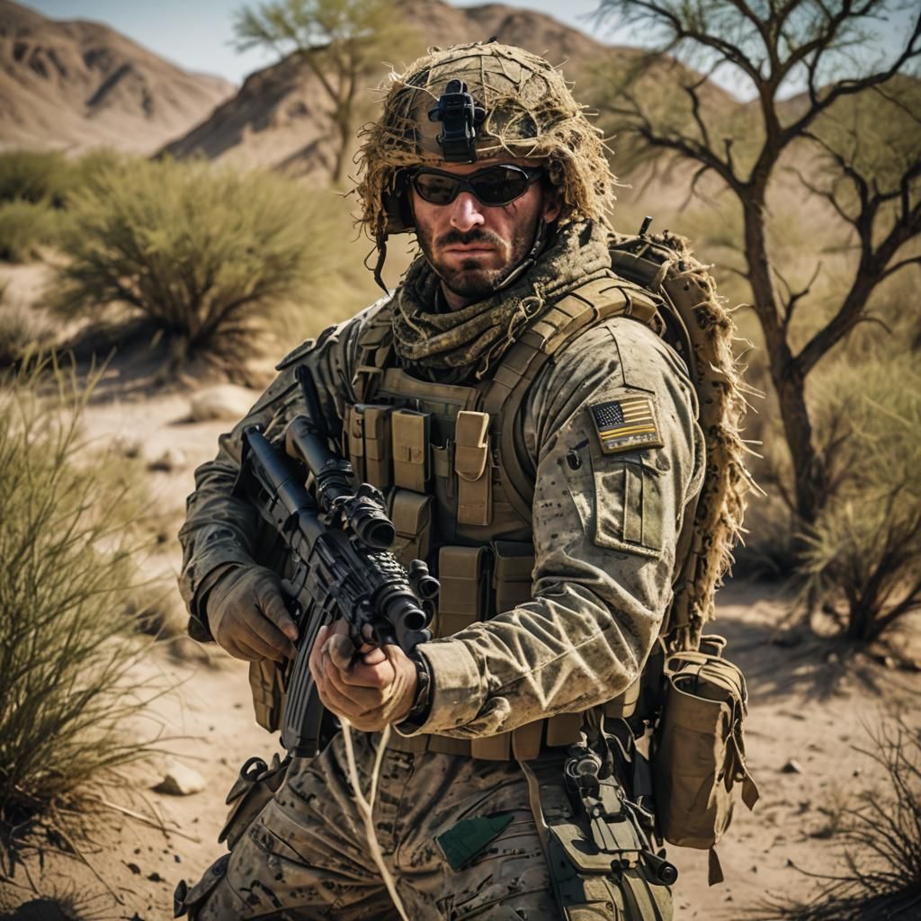 A US Army special forces Green Beret.