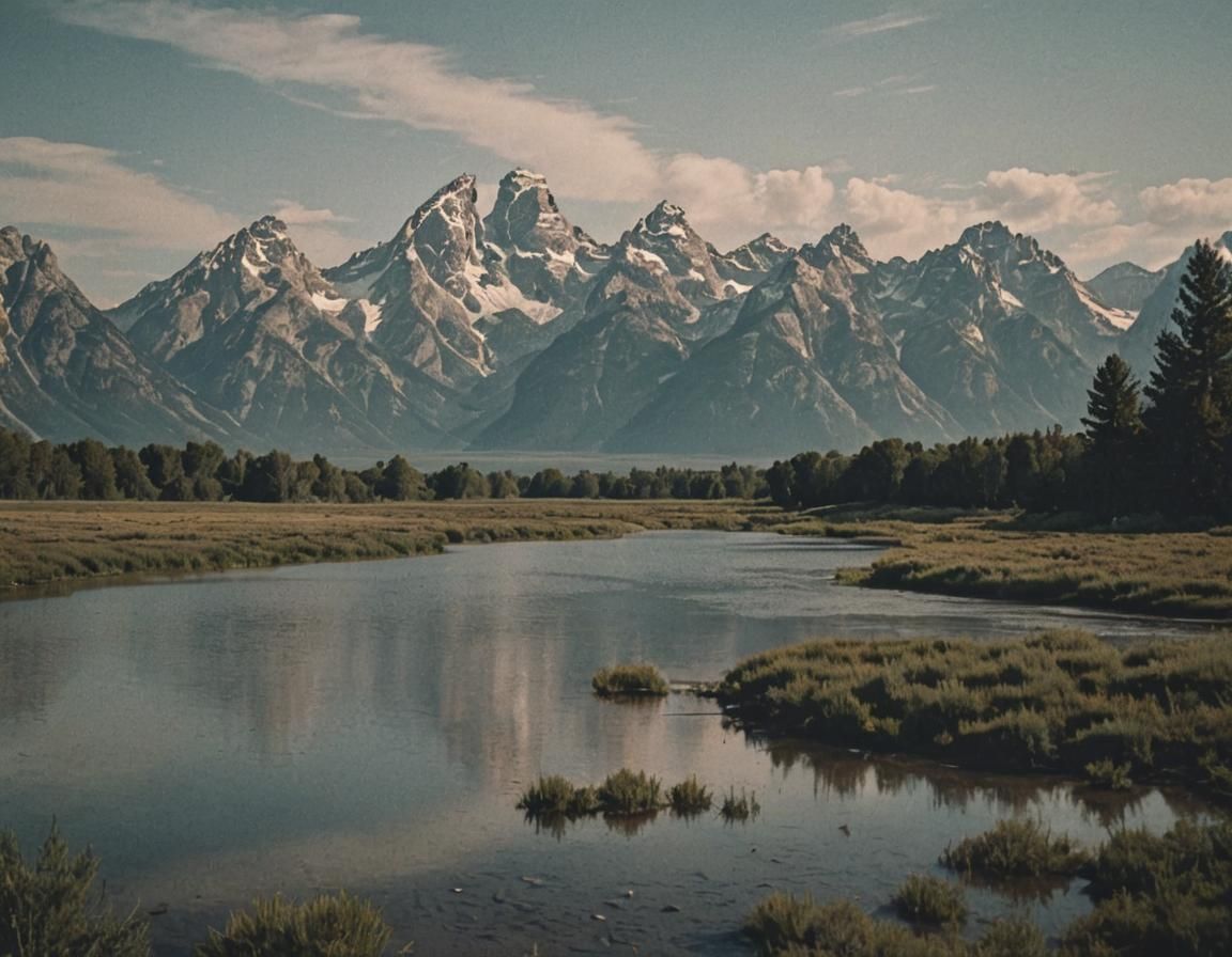 Dramatic Film Still of the Grand Tetons