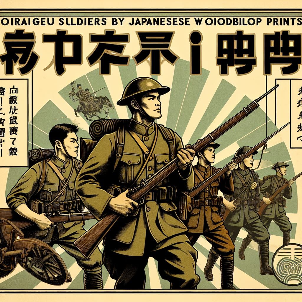 Anime-Style WWII Japanese Army Poster