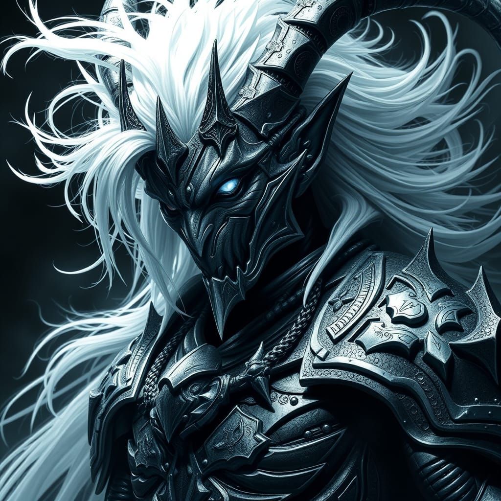 Majestic Shadow Demon in Full Armor