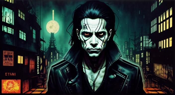 Disturbing Analog Horror Portrait in Cyberpunk Style