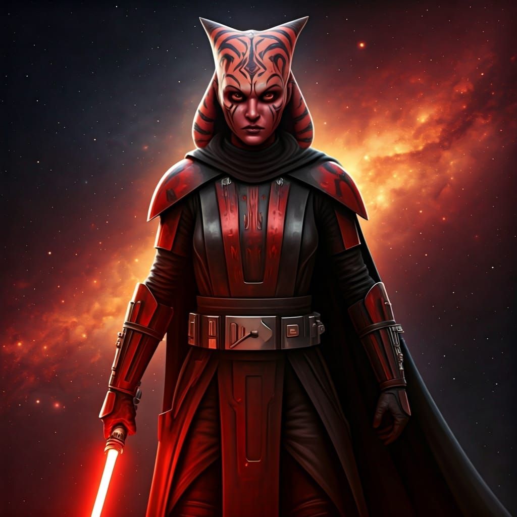 Darth Talon Sith Warrior in Retro Cinematic Style