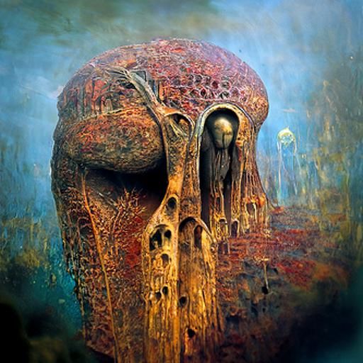 Cosmic Gothic Folk Art Dreamscape