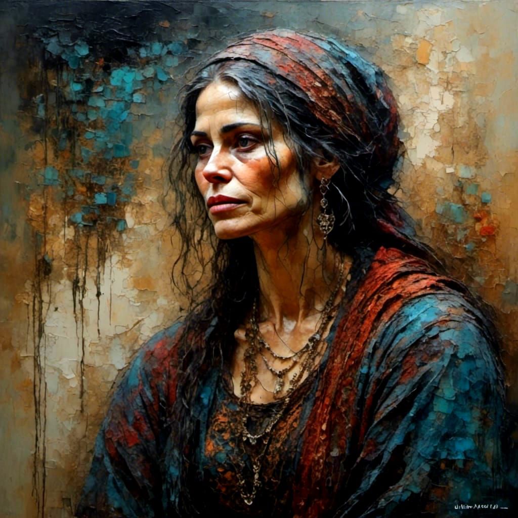 Farewell - woman saying goodbye <lora:Filigree Oil Impasto:1.0>