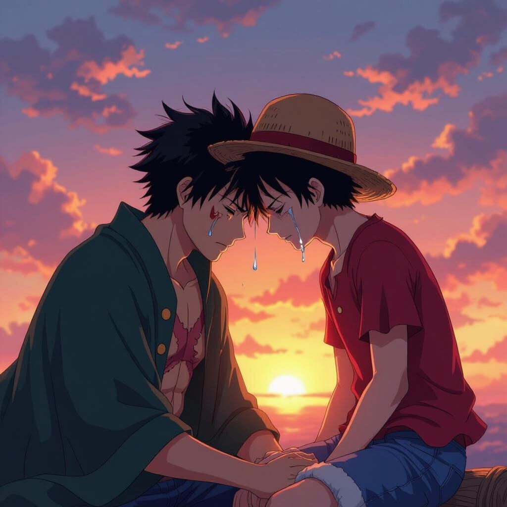 Ruffy and Dragon: Anime Sunset Farewell