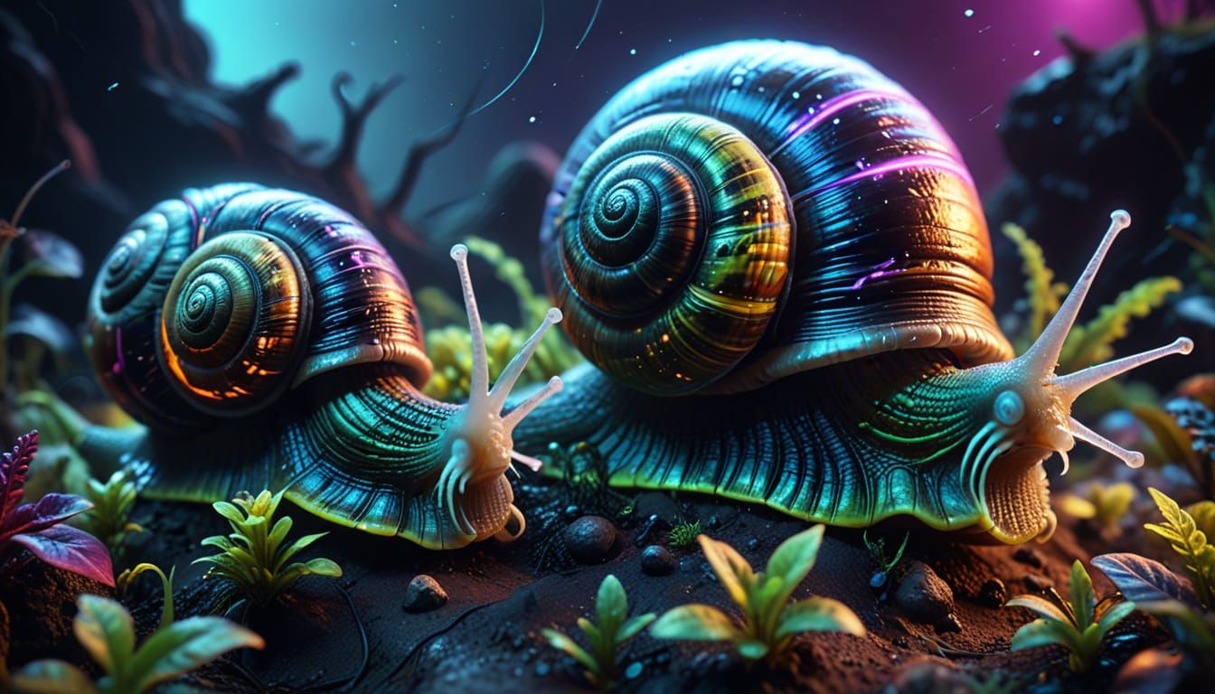 Indignant Snail Aliens on an Alien World