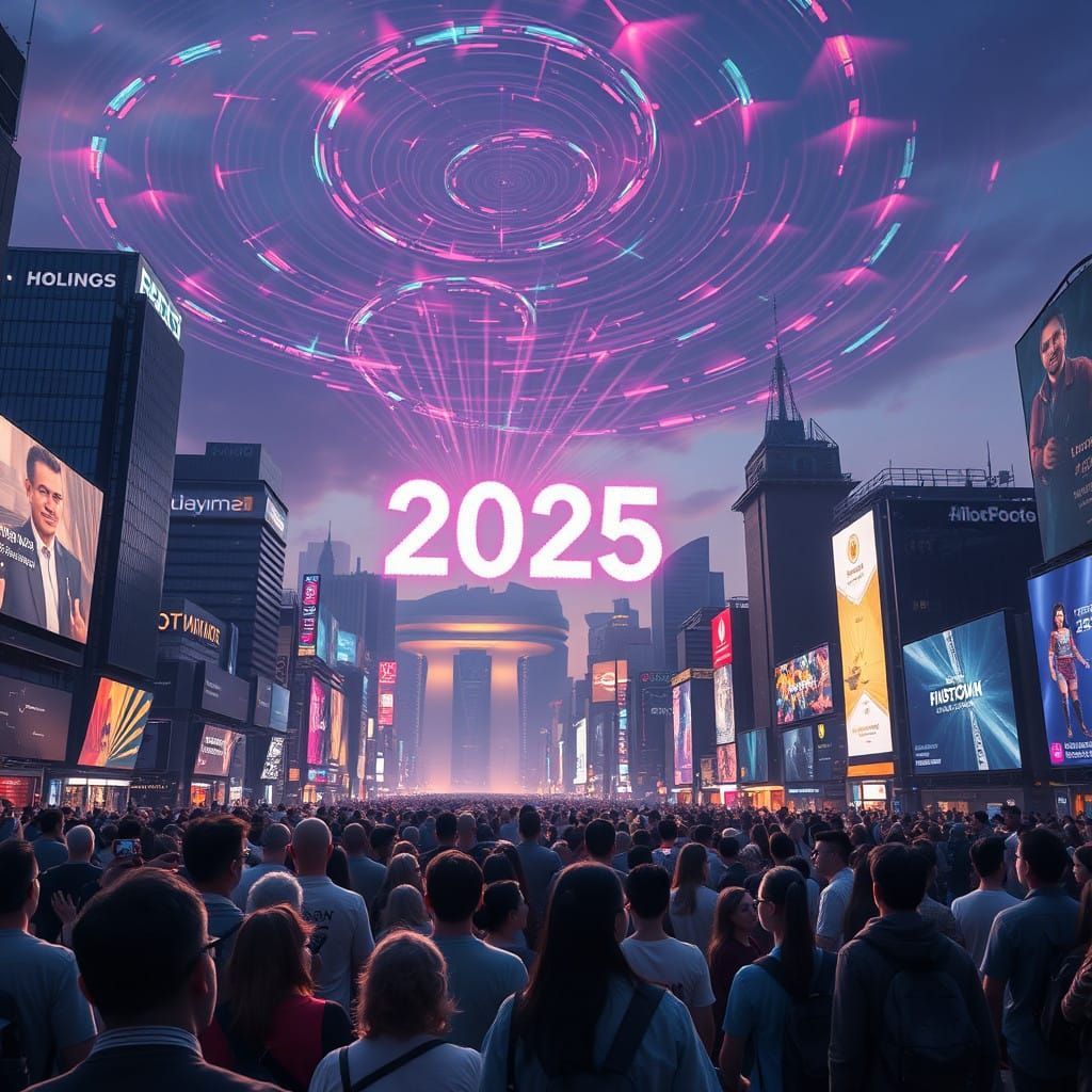 Futuristic Cityscape at Dusk Celebrates Innovation and Progr...