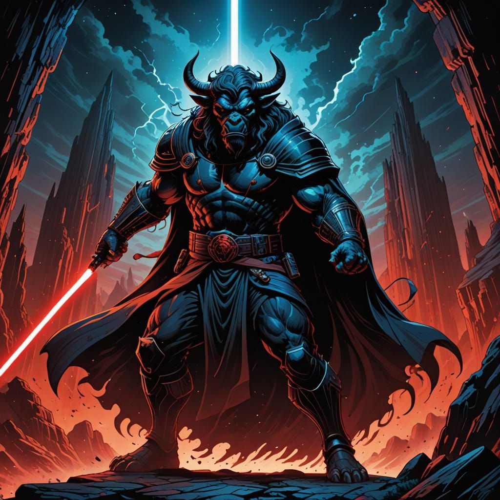 Dark Sith Warrior in Red Cave, Amidst Incantations and Holoc...