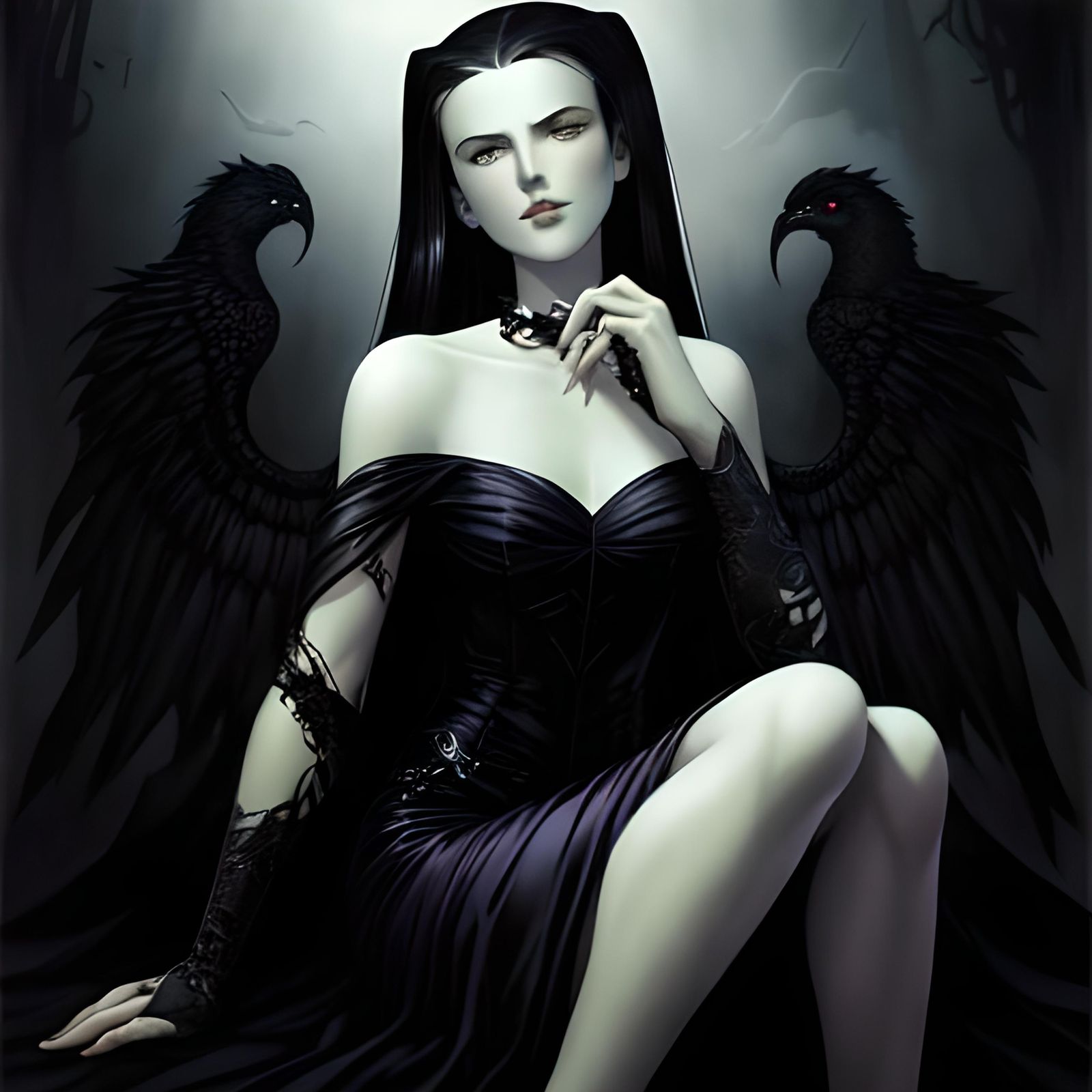 Noir Romanticism: A Hyperdetailed Dreamcore Vision