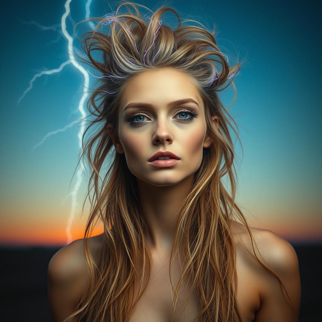 Woman with Weird Hair Struck by Lightning