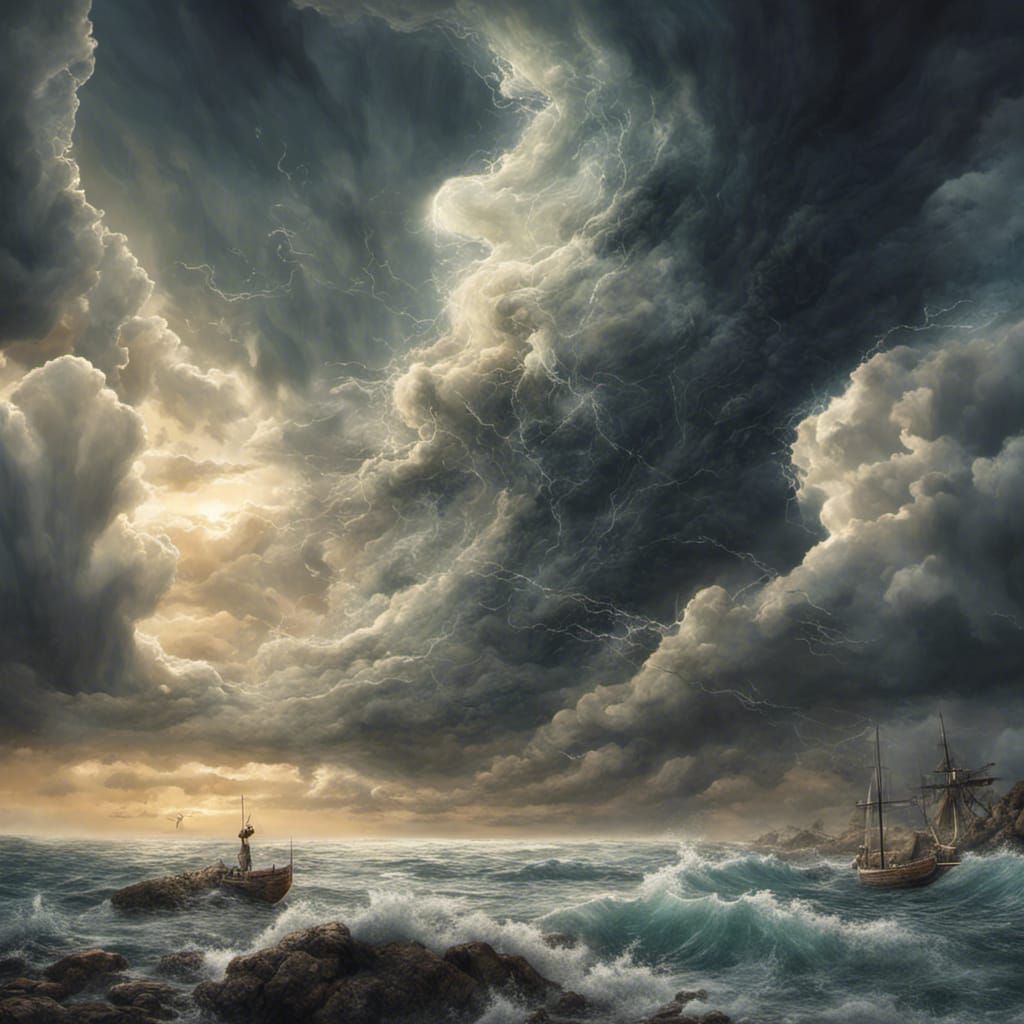 Storm and Serenity Landscape in Detailed Matte Painting