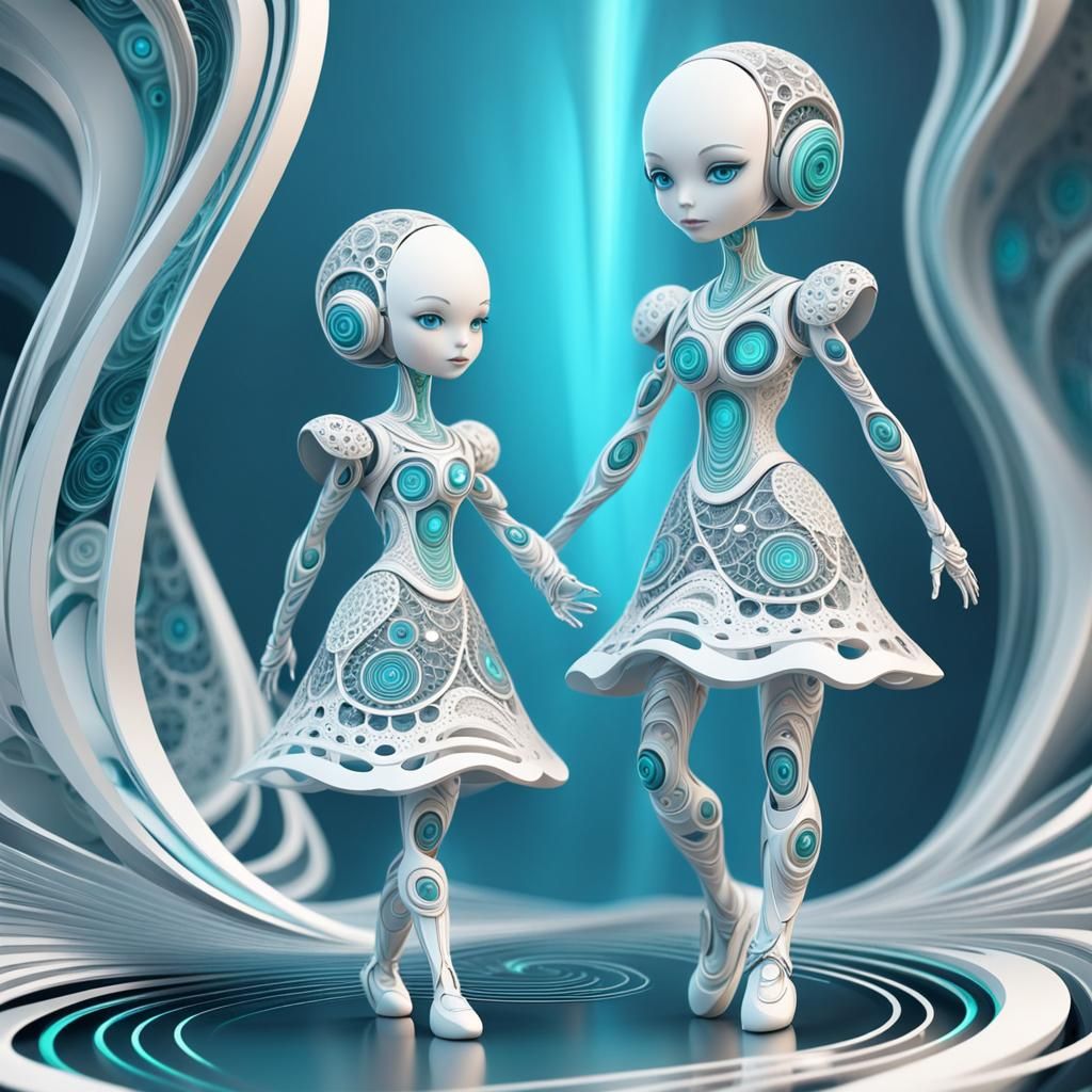 Futuristic 3D Doll Walks into the Future