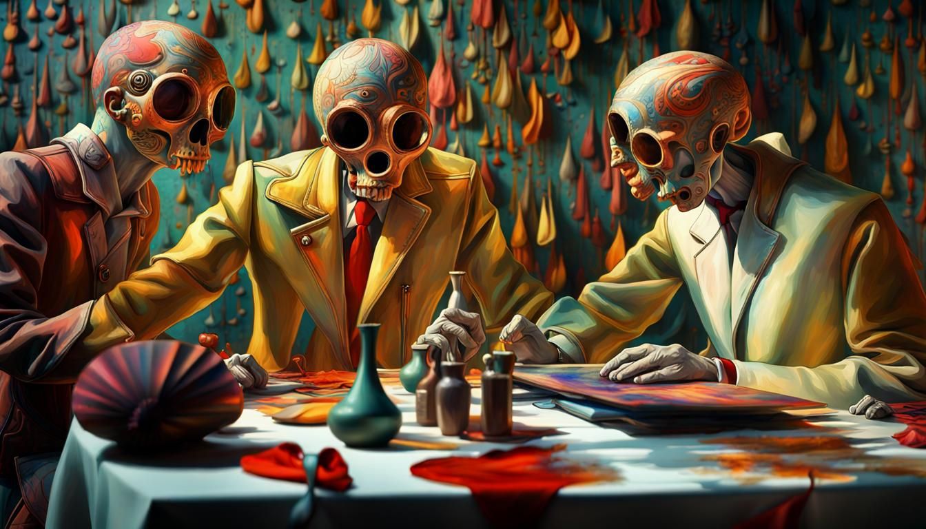 Abstract Art with Surreal and Elegant Details