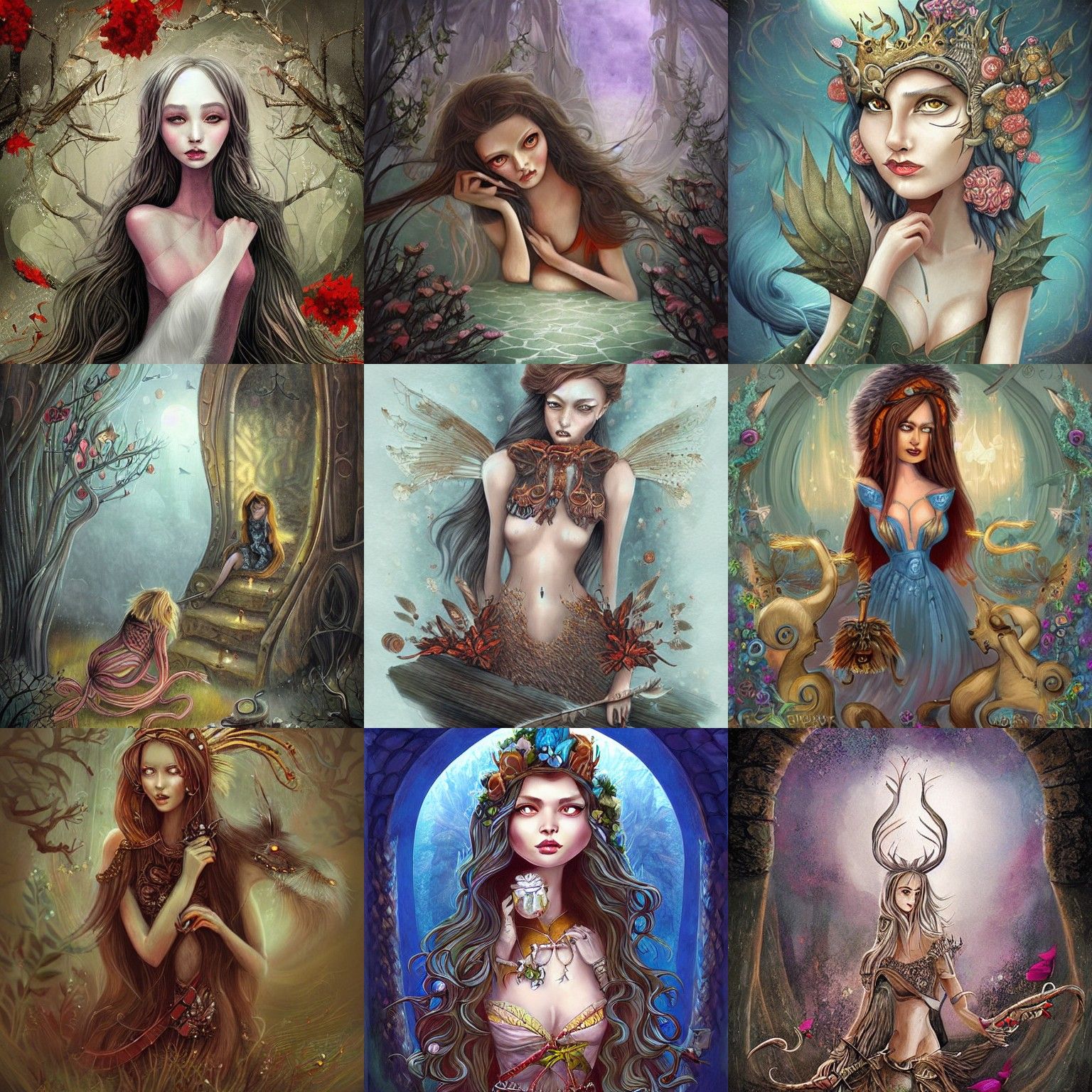 Enchanting Fantasy Illustration in Painterly Style