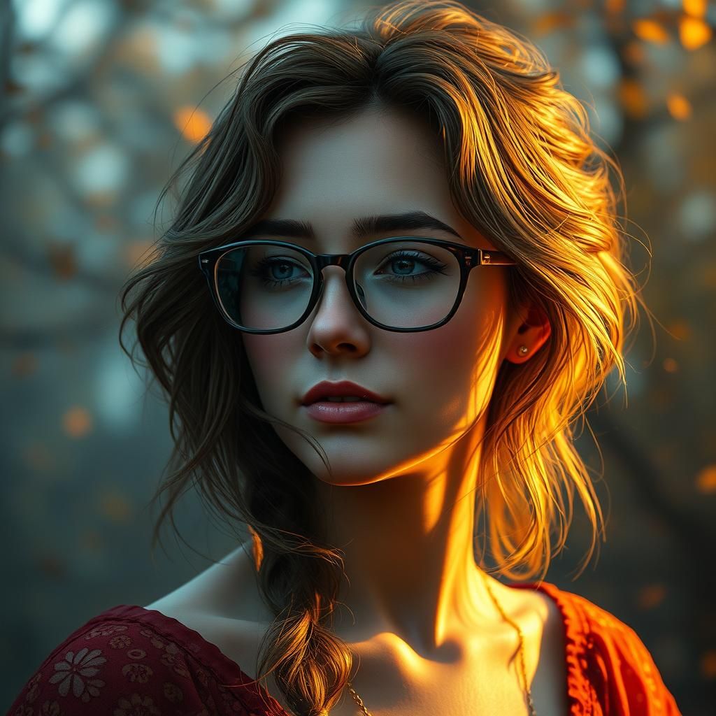 Autumn Fairy Portrait in Hyperdetailed Digital Art