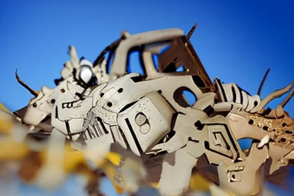 Calvin and Hobbes as Hyperdetailed Mechs