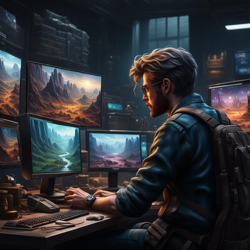 Bored Person Hacking at a 9 to 5 Job