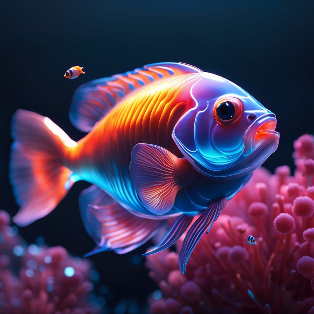 Translucent Jello Jellyfish in Digital Painting Style