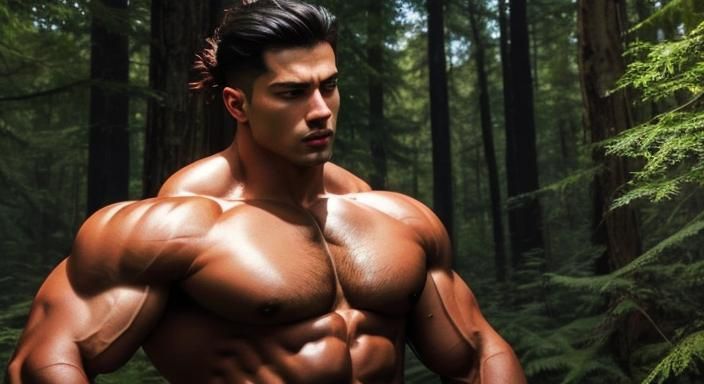 AI Generated Image of a Muscular Man