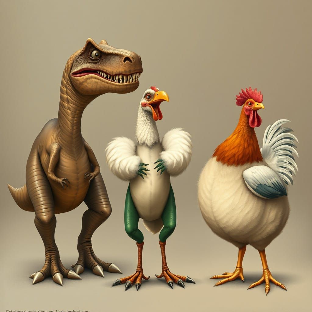 T-Rex, Hybrid, and Chicken: A Whimsical Menagerie