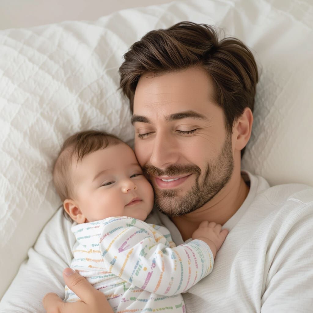 Baby in Father's Loving Embrace
